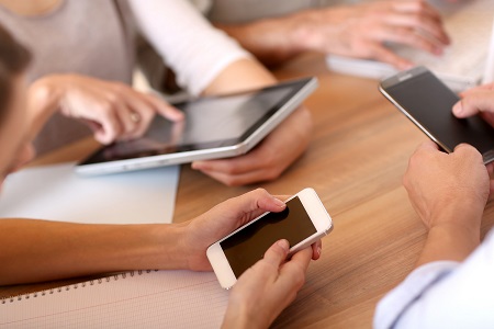 surf web via portable devices