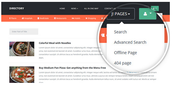 JA directory number of default Joomla pages